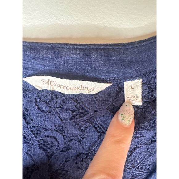 Soft Surroundings Tunic‎ Top in Blue Size Large - Picture 2 of 4